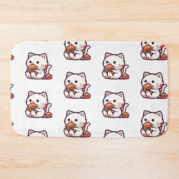 Item preview, Fast Food Feline Frenzy - Adorable Cat Eating Fast Food Sticker and Socks designed and sold by Cute Critters Stickers.