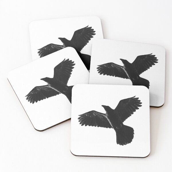 Item preview, Cuervo volador blanco y negro designed and sold by vryandesigns.