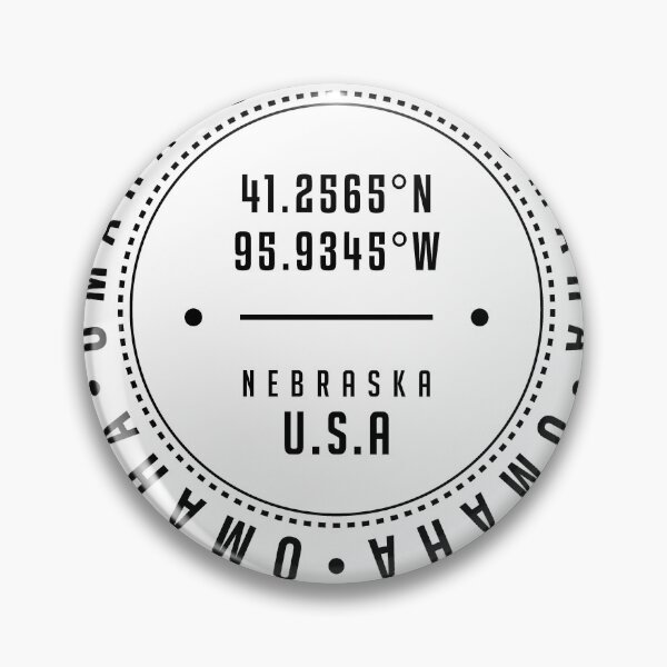 Item preview, Omaha, Nebraska, USA - 1 - City Coordinates Typography Print - Classic, Minimal designed and sold by Studio Grafiikka.