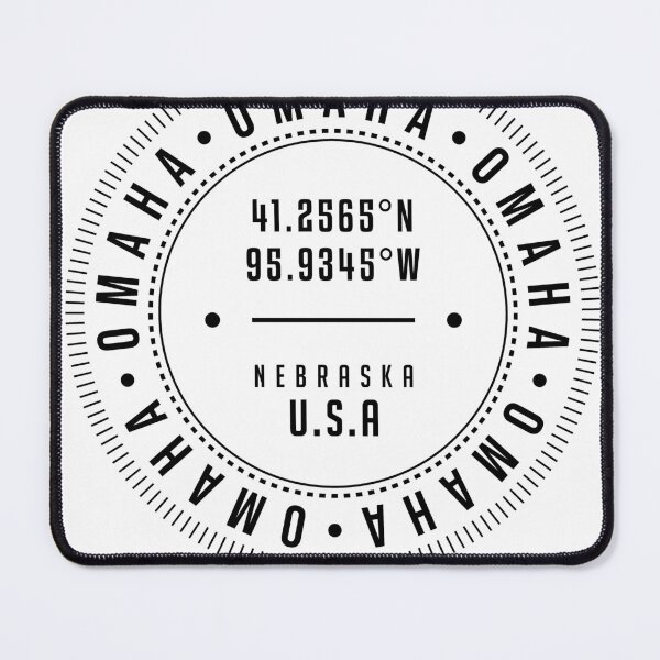 Item preview, Omaha, Nebraska, USA - 1 - City Coordinates Typography Print - Classic, Minimal designed and sold by Studio Grafiikka.