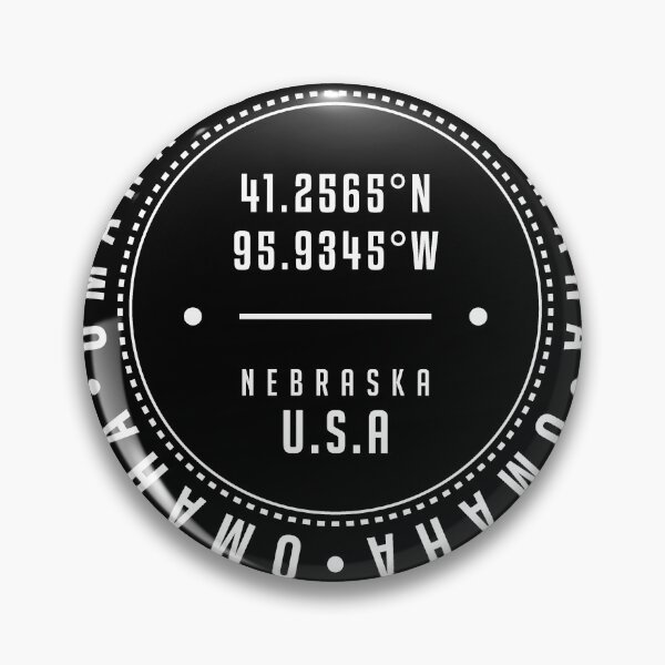 Item preview, Omaha, Nebraska, USA - 1 - City Coordinates Typography Print - Classic, Minimal designed and sold by Studio Grafiikka.