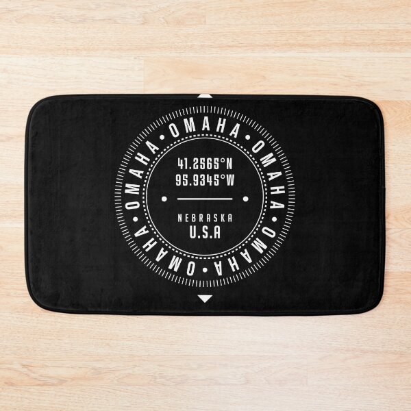 Item preview, Omaha, Nebraska, USA - 1 - City Coordinates Typography Print - Classic, Minimal designed and sold by Studio Grafiikka.