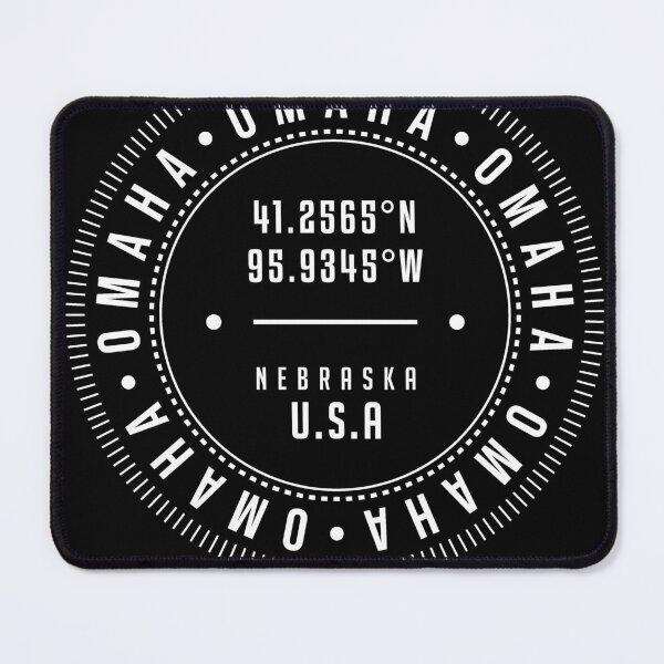 Item preview, Omaha, Nebraska, USA - 1 - City Coordinates Typography Print - Classic, Minimal designed and sold by Studio Grafiikka.