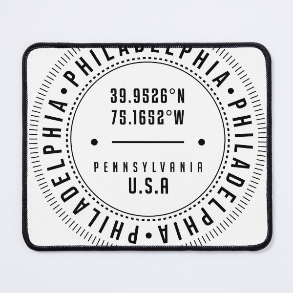 Item preview, Philadelphia, Pennsylvania, USA - 1 - City Coordinates Typography Print - Classic, Minimal designed and sold by Studio Grafiikka.