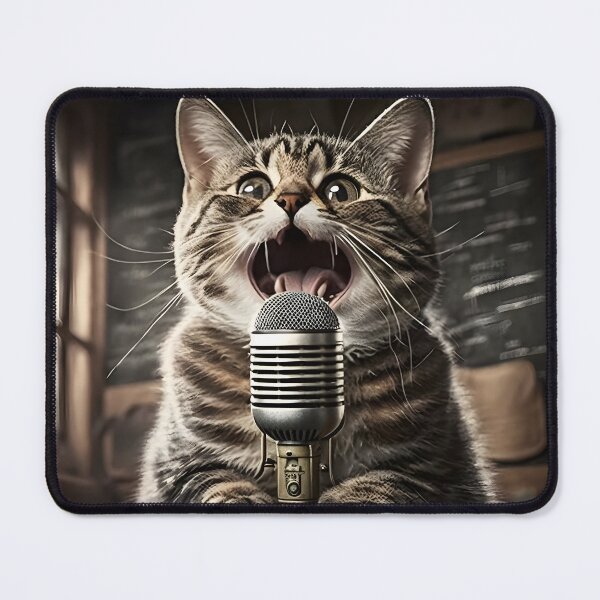 Item preview, Every Night is Karaoke Night Singing Cat designed and sold by Justpurrs.
