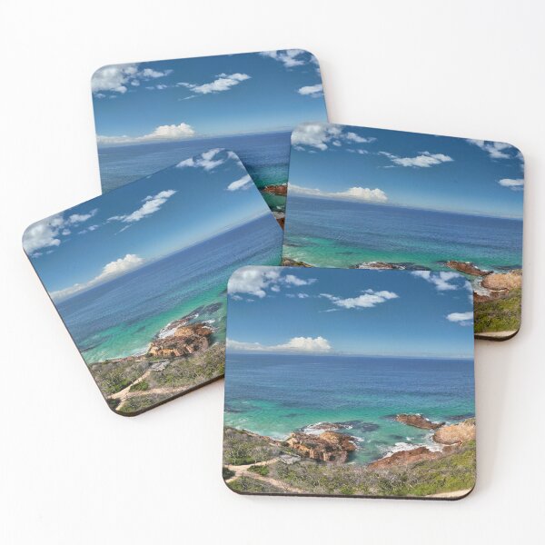 Item preview, Coastal Beauty: A Panoramic View of Mallacoota's Mummy Rock and Surrounding Beaches designed and sold by Colin Dixon.