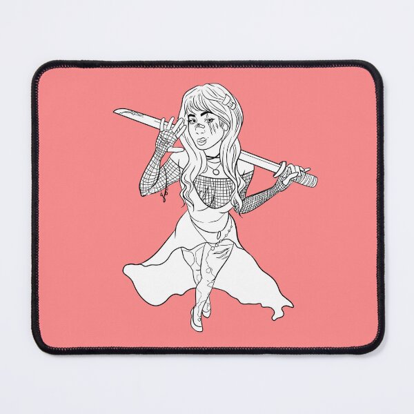 Item preview, The Katana Girl in Black and White designed and sold by AvalonUnmuzzled.