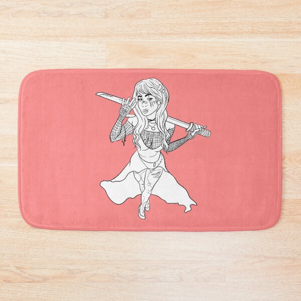 Item preview, The Katana Girl in Black and White designed and sold by AvalonUnmuzzled.
