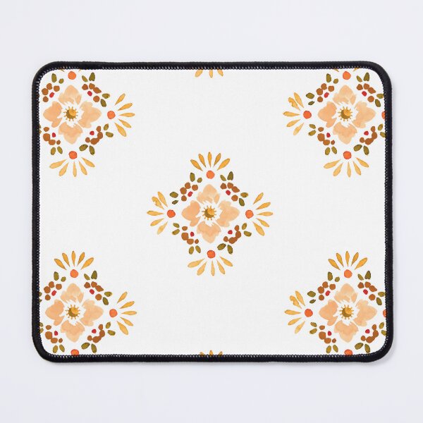 Item preview, Boho Floral Sunset Tile Design Retro Rust designed and sold by WildFlowerWC.