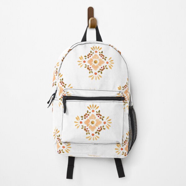 Item preview, Boho Floral Sunset Tile Design Retro Rust designed and sold by WildFlowerWC.