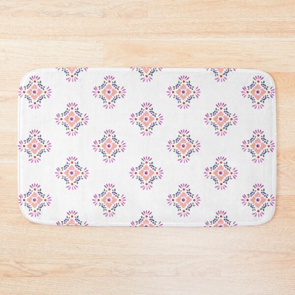 Item preview, Boho Floral Sunset Tile Design Retro Purple designed and sold by WildFlowerWC.