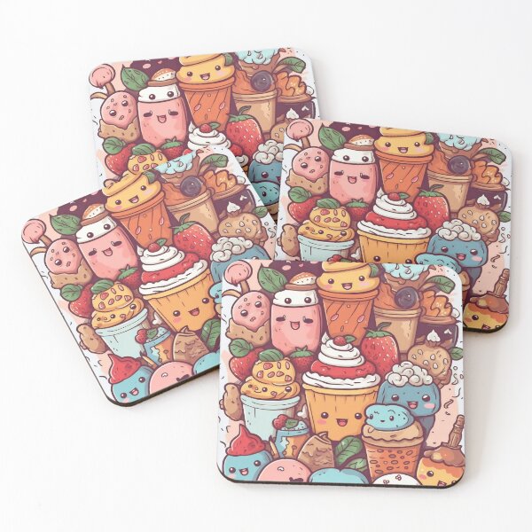 Item preview, Cute happy kawaii sweets doodling designed and sold by Tim Münnig.
