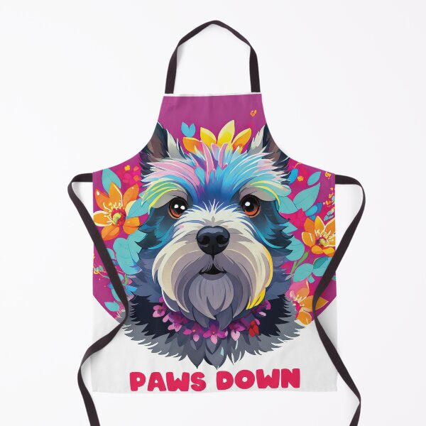 Item preview, Schnauzer Dog with Paws Down: An Adorable Illustration designed and sold by Munchable Bites.