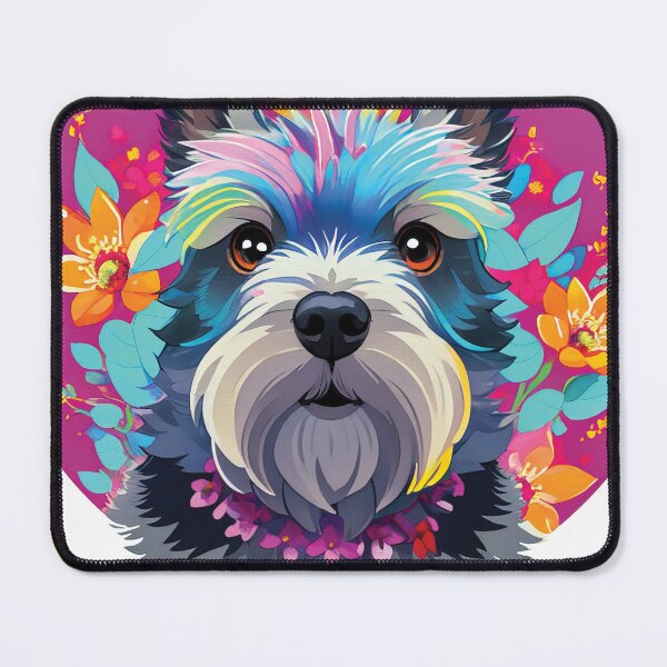 Item preview, Schnauzer Dog with Paws Down: An Adorable Illustration designed and sold by Munchable Bites.