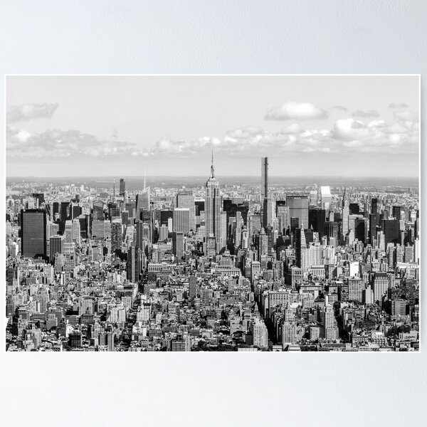 Item preview, Manhattan Skyline in Black and White designed and sold by vryandesigns.