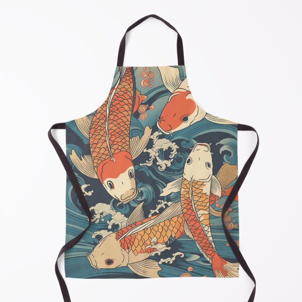 Item preview, Koi Fish Illustration in Ukiyo-e Style designed and sold by GingerSilkShop.