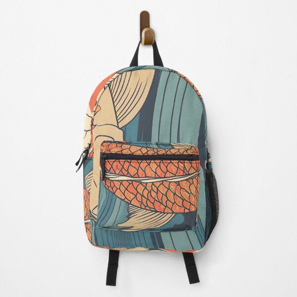 Item preview, Koi Fish Illustration in Ukiyo-e Style designed and sold by GingerSilkShop.