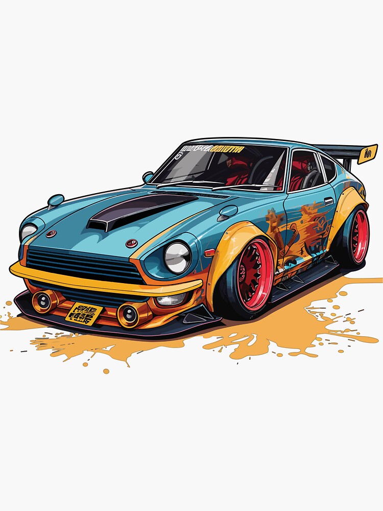 Datsun Sports Car Vinyl Decal / Sticker, #46 Race Car Style