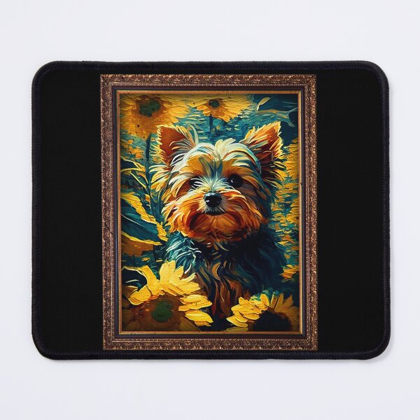 Item preview, Yorkiepoo Sunflower Painting Adorable Dog designed and sold by rafaeltto.