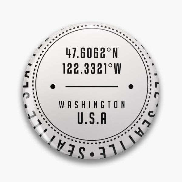 Artikelvorschau, Seattle, Washington, USA - 1 - City Coordinates Typography Print - Classic, Minimal entworfen und verkauft von Studio Grafiikka.