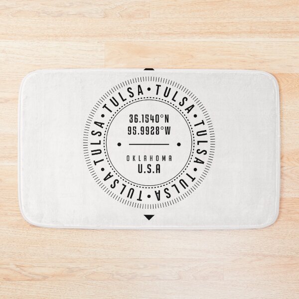 Item preview, Tulsa, Oklahoma, USA - 1 - City Coordinates Typography Print - Classic, Minimal designed and sold by Studio Grafiikka.