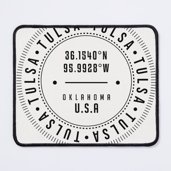 Item preview, Tulsa, Oklahoma, USA - 1 - City Coordinates Typography Print - Classic, Minimal designed and sold by Studio Grafiikka.