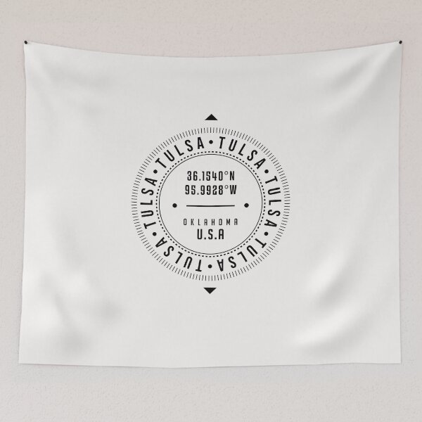 Item preview, Tulsa, Oklahoma, USA - 1 - City Coordinates Typography Print - Classic, Minimal designed and sold by Studio Grafiikka.