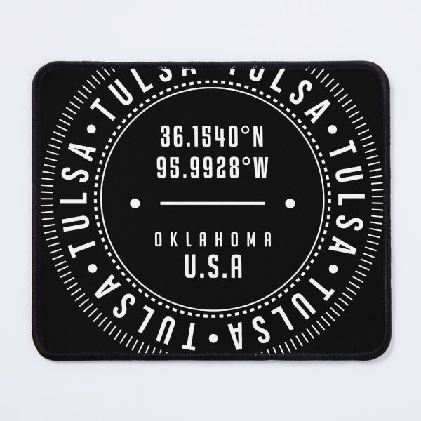 Item preview, Tulsa, Oklahoma, USA - 1 - City Coordinates Typography Print - Classic, Minimal designed and sold by Studio Grafiikka.