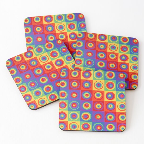 Item preview, Rainbow pop circle checkers designed and sold by FortuneArts.
