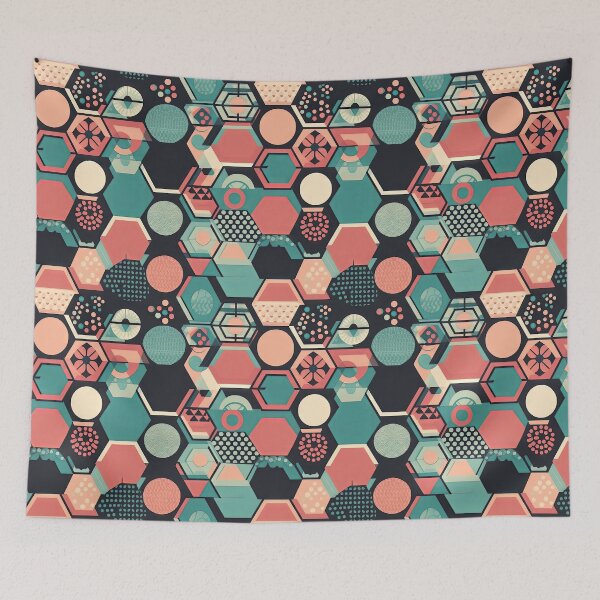 Item preview, Retro Geometric Shapes Abstract designed and sold by KhimeraPoint.