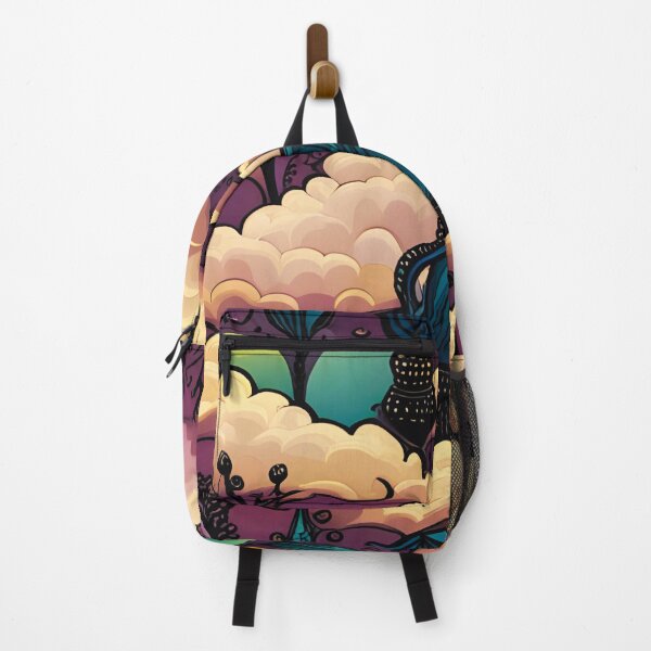 Item preview, Whimsical Abstract Purple, Teal Cloud Print Pattern designed and sold by WitchyWare.