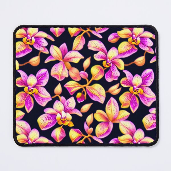 Item preview, Orchid flowers and leaves pattern design designed and sold by Warih.