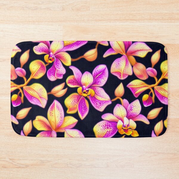 Item preview, Orchid flowers and leaves pattern design designed and sold by Warih.