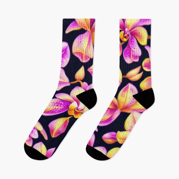 Item preview, Orchid flowers and leaves pattern design designed and sold by Warih.