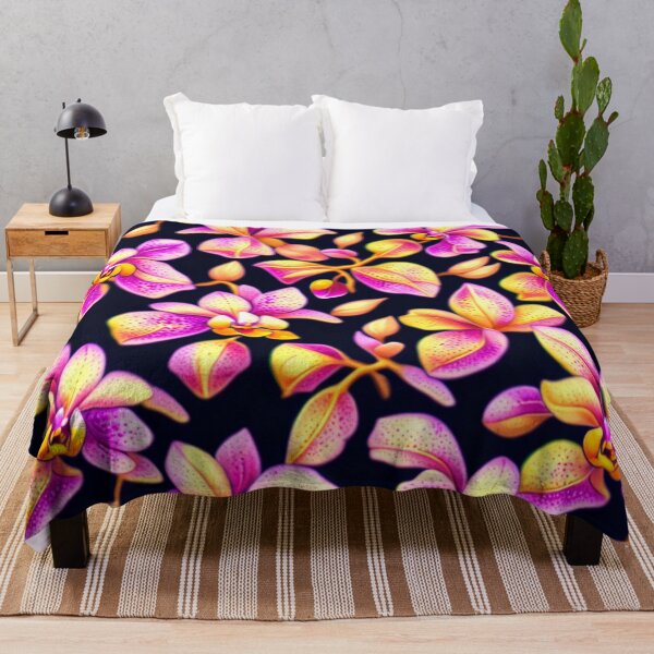 Item preview, Orchid flowers and leaves pattern design designed and sold by Warih.