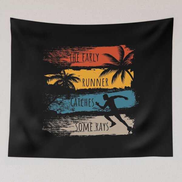 Item preview, The early runner catches some rays Running pun designed and sold by HomeCoquette.