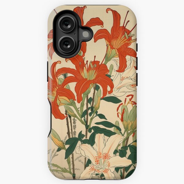 Aperçu de l'œuvre Tiger Lillies dans le style Ukiyo-e créée et vendue par GingerSilkShop.