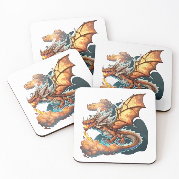 Item preview, Angry cartoon fire dragon designed and sold by Stickermagician.