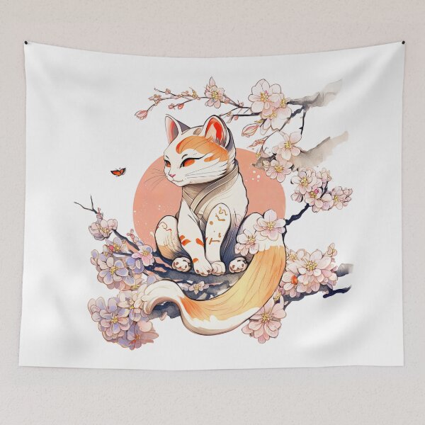 Item preview, Sakura cat | Japanesee Anime Style designed and sold by mtperspective.