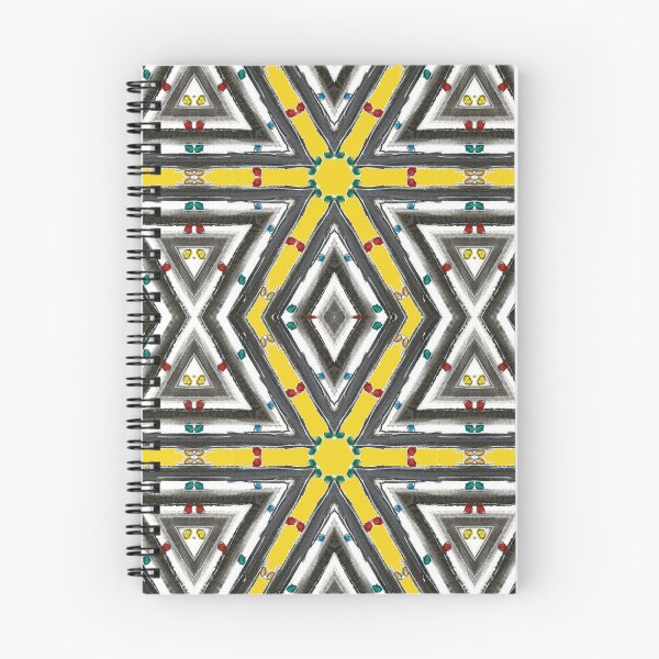 Item preview, Yellow Diamond and Triangle Patten With Black and White designed and sold by KeksWorkroom.