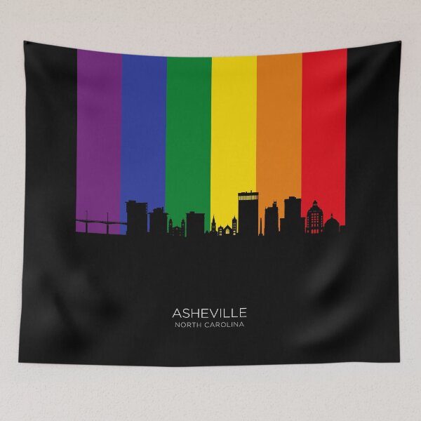 Item preview, Asheville North Carolina Skyline designed and sold by ArtPrints.