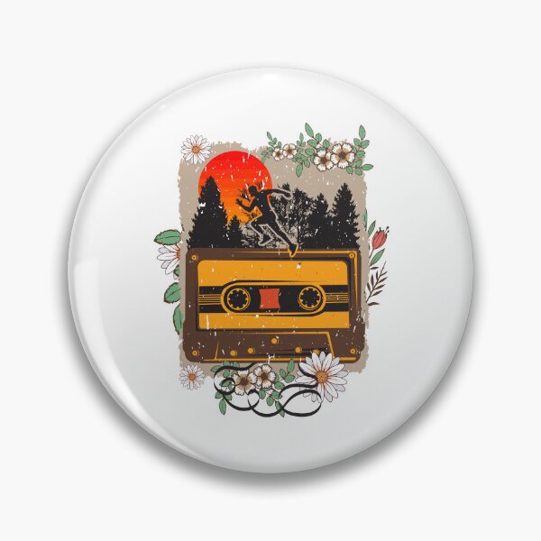 Item preview, Running man old music tape cassette Florals  designed and sold by HomeCoquette.