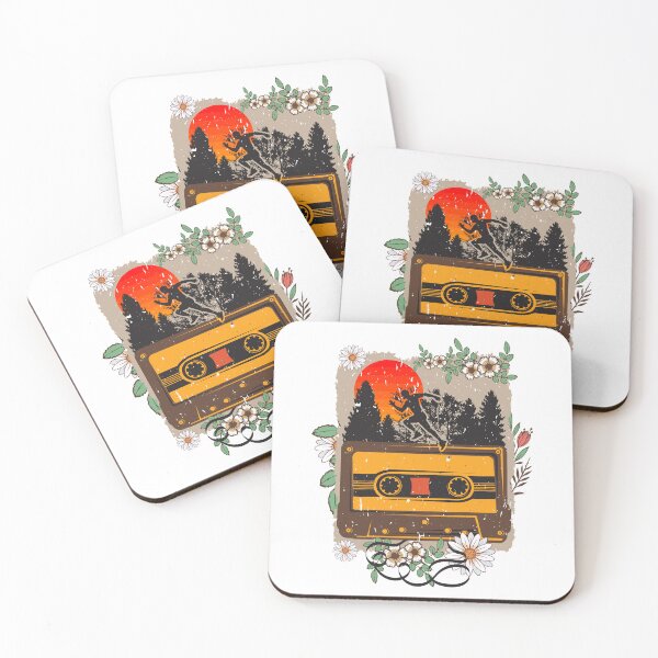 Item preview, Running man old music tape cassette Florals  designed and sold by HomeCoquette.