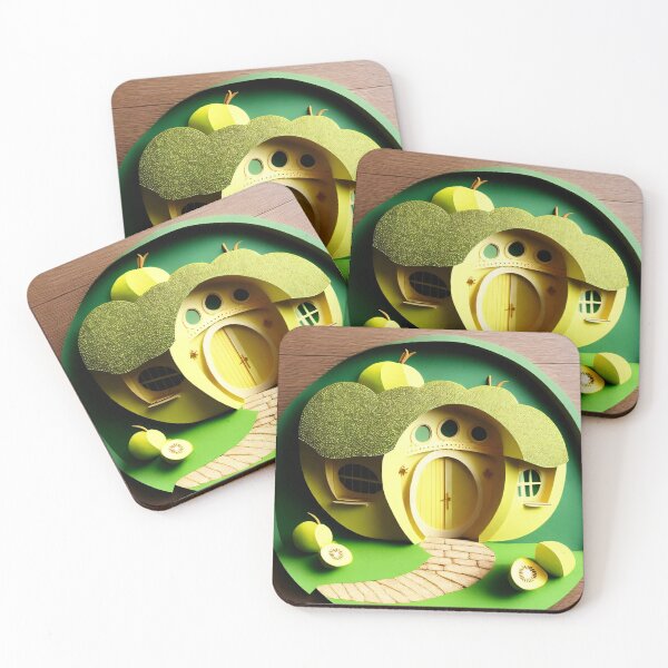 Item preview, Golden Kiwifruit Inspired Chalet Papercut designed and sold by MMDigitalArt.