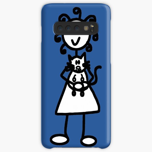 The girl with the curly hair - mid blue Samsung Galaxy Snap Case