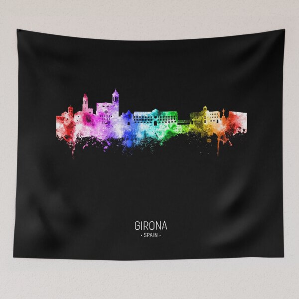 Item preview, Girona Spain Skyline designed and sold by ArtPrints.