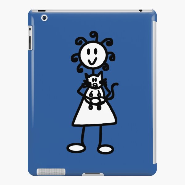 The girl with the curly hair - mid blue iPad Snap Case