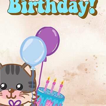 Happy Birthday Gorgeous - Stylish Birthday Card for Friends  – Kitty Meow  HQ