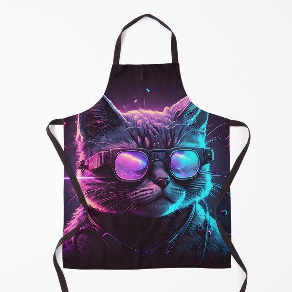 Item preview, Synthwave Retro Kitty designed and sold by Justpurrs.