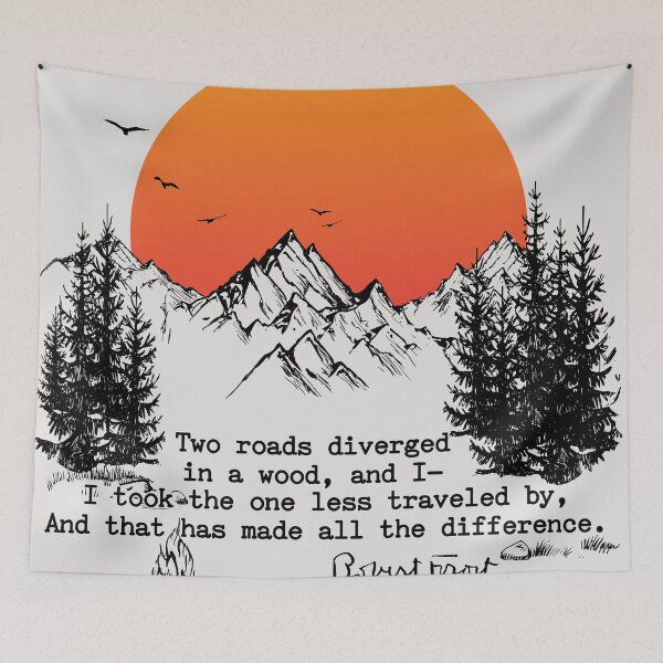 Item preview, Robert Frost Quote - Road Less Travelled designed and sold by artsy78.